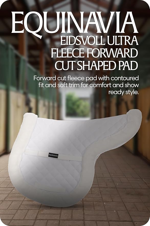 Equinavia Eidsvoll Forward Cut Shaped English Saddle Pad for Show Jumping with Ultra Fleece Trim