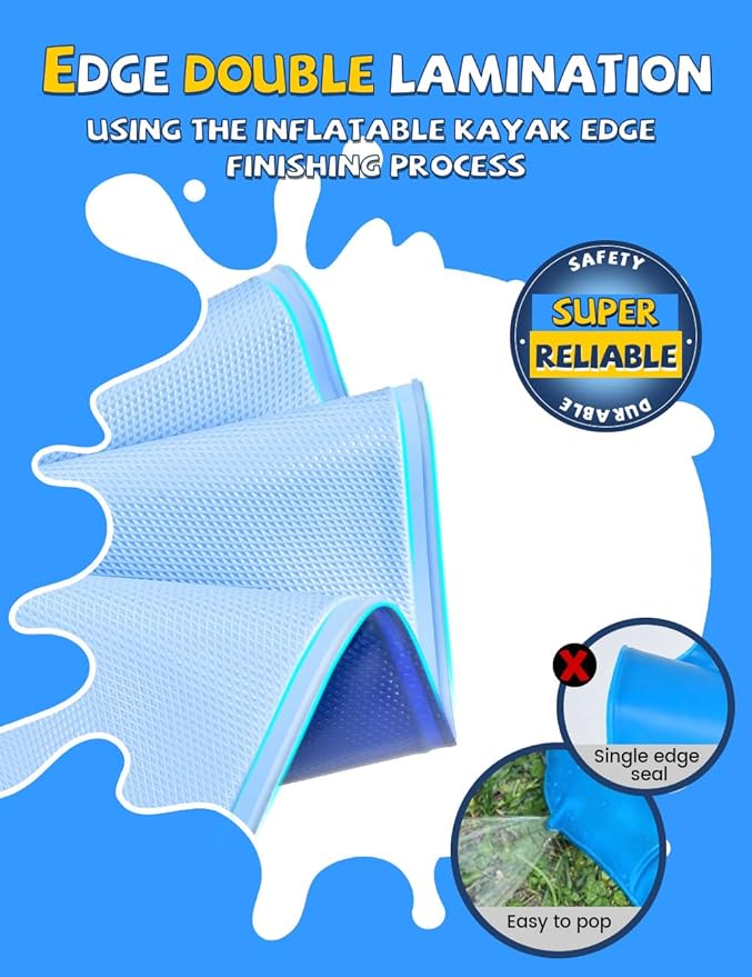 VISTOP Non-Slip Splash Pad for Kids and Dog, Thicken Sprinkler Pool Summer Outdoor Water Toys - Fun Backyard Fountain Play Mat for Baby Girls Boys Children or Pet Dog (59 inch, Red&Yellow&Green&Blue)