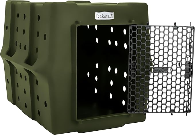 Dakota 283 Crate - Canine Rough and Tough Economy Kennel (Olive, Large)