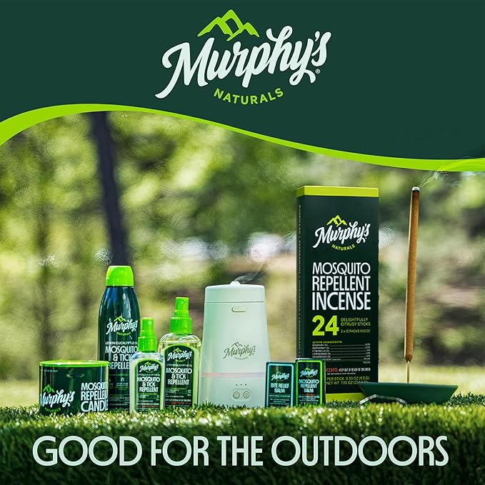 Murphy's Naturals Mosquito & Tick Bug Repellent Spray, Oil of Lemon Eucalyptus for Skin + Outdoor Gear, DEET-Free, 4 Ounce Pump, 2-Pack