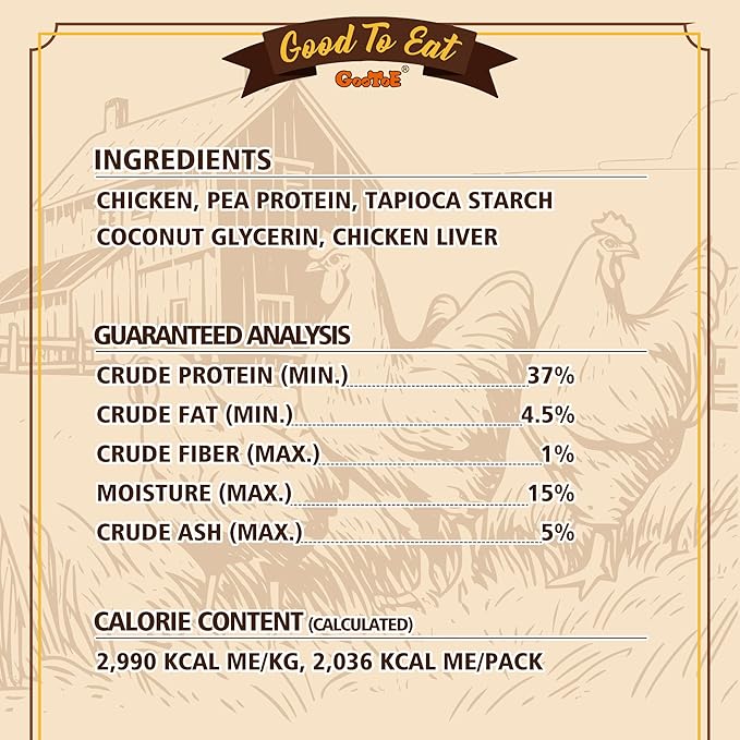 Gootoe Chicken Dog Treats – Chicken Sticks with Chicken Liver 1.5 lb – All Natural, Grain-Free, Low Fat, Premium Training Chews, Healthy & Easily Digestible