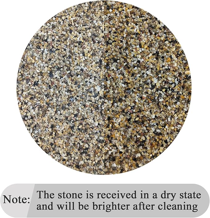 20lbs Fish Tank Sand, 1/16 inch Small Aquarium Gravel. Decorative Pea Gravel River Rocks for Air Plants, Vase Fillers, Landscaping and Succulent Soil Cover