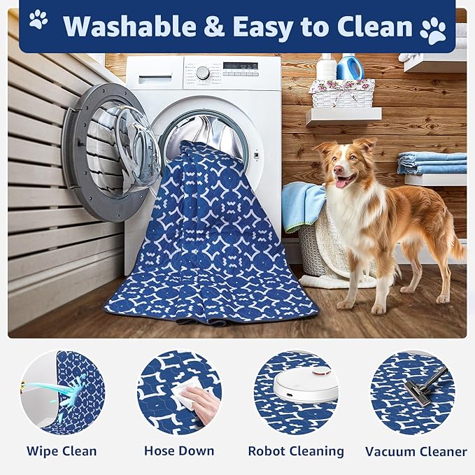 LOOBANI Washable Pee Pads for Dogs 36"x 72": 2 Pack Super Absorbent Reusable Puppy Pads Leakproof Whelping Pad Dog Playpen Mat, Waterproof Non-Slip Dog Training Pads for Floor, Crate, Potty
