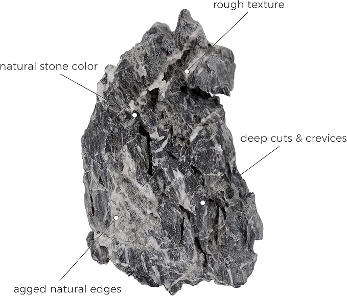 6-8 Inches Natural Seiryu Stone 6 PCS Aquarium Rocks for Aquascaping, Aquarium Landscaping, Terrariums, Fish Tank Decoration, Vivariums, Paludarium, Reptile and Amphibian Enclosures