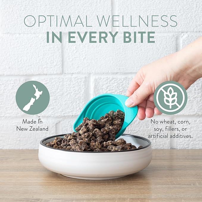 Meow Air Dried Cat Food - Beef & Hoki Recipe,High Protein Dry Cat Food, Training Treats, Meals & Toppers,3.5oz