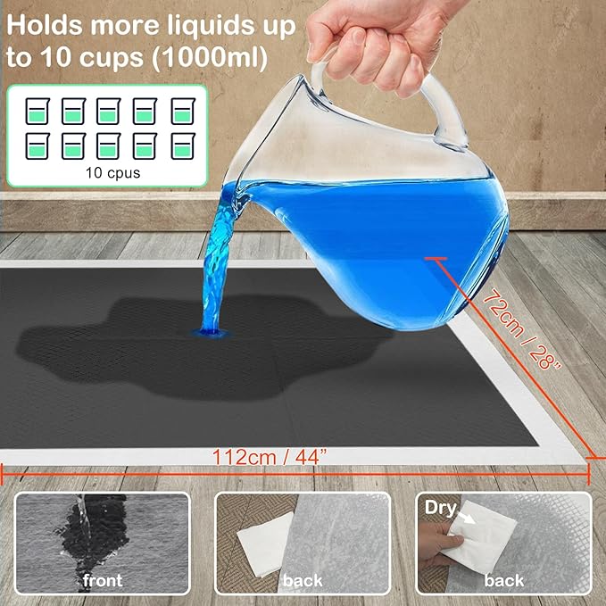 ELEGX Extra Large 28"x44" 30 Pcs Odor-Control Super Absorbency Charcoal Pee Pads for Dogs,Leak-Proof Pet Training Pee Pads,Thicken Disposable Potty Pads Puppy Training Pads for Cats Rabbits