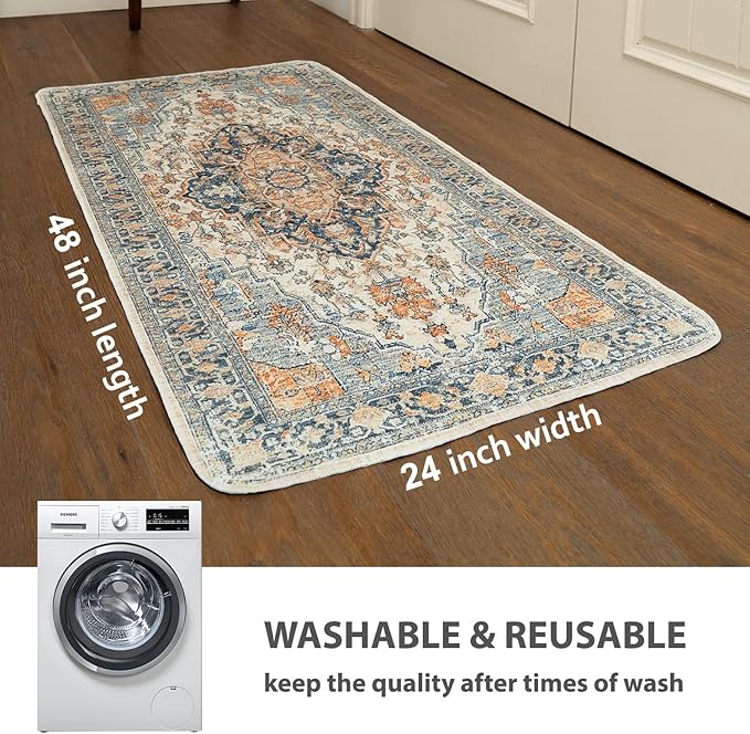 nunubaby 4PACKWashable Pee Pads for Dogs, Stylish, Non-Slip and Leak-Proof Pee Pads. Reusable Potty Pads for Dogs for Crates and Floors.(Beige/Multi, 24" x48")