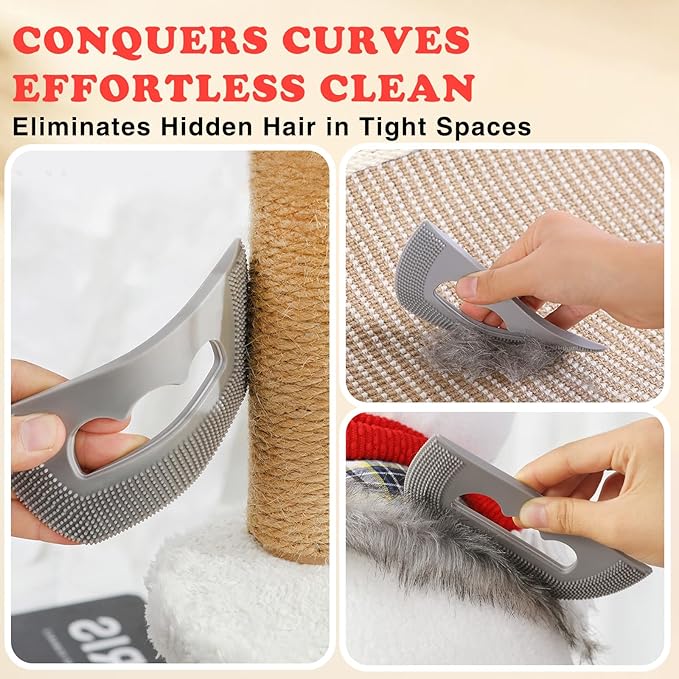 Pet Hair Removal Glove, 2 Pcs New Upgrade Electrostatic Gloves Pet Hair, Remover Grooming Glove for Cat & Dog Hair Remover for Couch, Furniture, Curtain