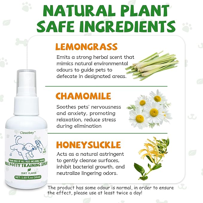 Dog Potty Spray Set, No-Go Spray & Potty Training Spray, Puppy Essentials, Stops Urination & Marking, Indoor and Outdoor Use (1.69 fl oz)