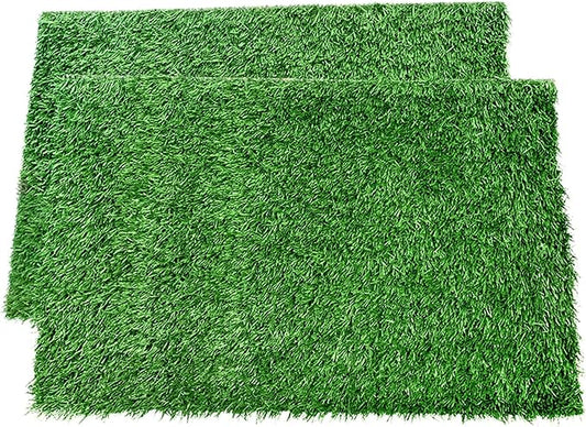 LOOBANI Dog Grass Pee Pads, 2 Pack Artificial Grass Pads for Potty Tray, Fake Grass for Dogs to Pee On, Outdoor Indoor Pee Grass for Dog Potty (18 * 23 inch)