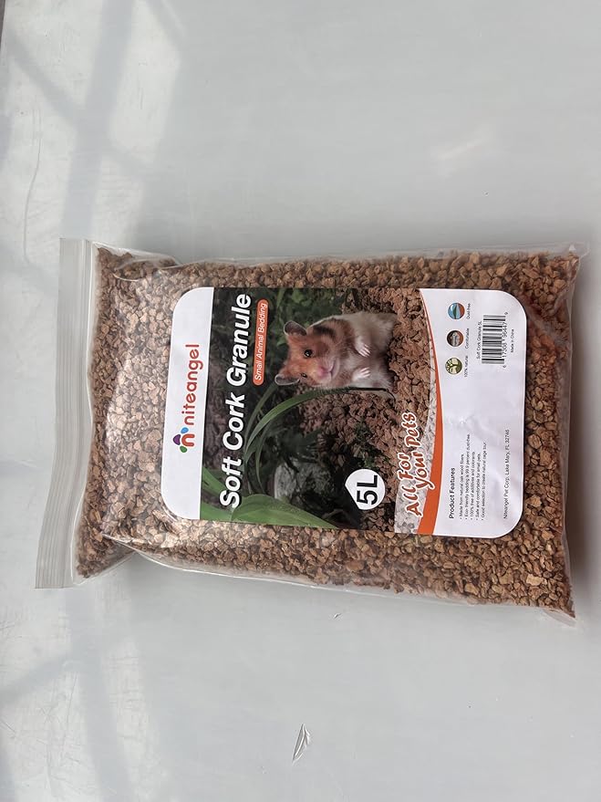 Niteangel Natural Coco/Cork Hamster Bedding Pet Litter for Dwarf Syrian Hamsters, Gerbils, mices, Degus or Other Small Animal