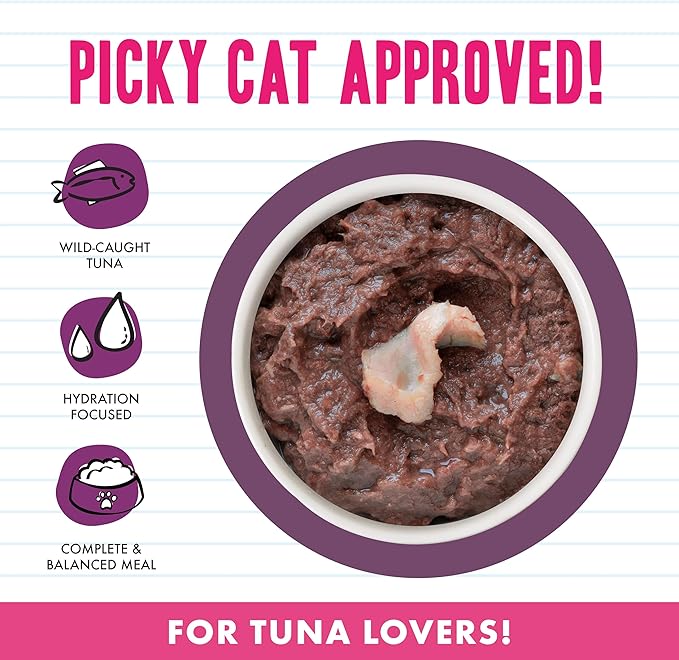 Weruva BFF Minced Natural Wet Cat Food, Tuna and Tilapia Twosome in Gelee, 3oz Can, Pack of 24