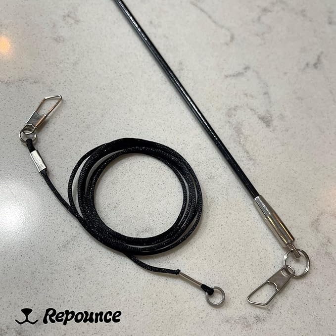 Replacement Strings for Cat Wand Toy - 3-Pieces - Chew-Proof Metal String Wire and 2 Durable Paracord Strings - Heavy Chewers Pack Cat Wand Toy Refill Strings (9 Replacement Strings)