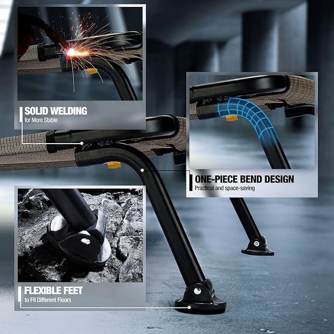 Veehoo Outdoor Elevated Dog Bed, Cooling Raised Dog Cot Bed XL, Portable Waterproof Curved Dogs Hammock Beds for Outside, up to 150lbs, Black Legs, Brown 49"