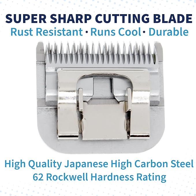 Detachable A Series 15 Blade Dog Grooming Cut Length 3/64" - 1.0mm Japanese Carbonized Steel Blades 15 Clipper Blades and Dog Clipper Blades 15 Compatible A5 Series Clipper for Dogs(15)