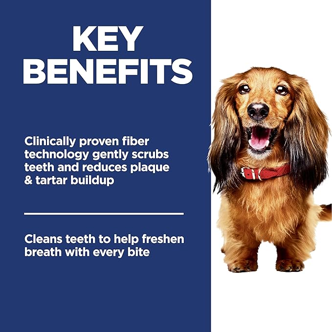 Hill's Science Diet Oral Care, Adult 1-6, Plaque & Tartar Buildup Support, Dry Dog Food, Chicken, Rice, & Barley, 28.5 lb Bag