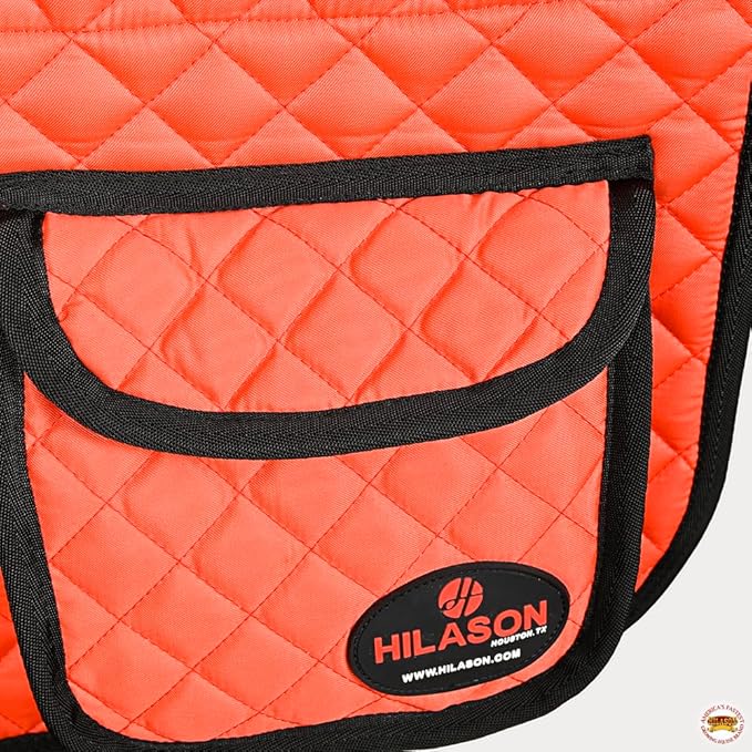 HILASON Western Horse Luxury Quilted Saddle Pads with Pockets | Pad