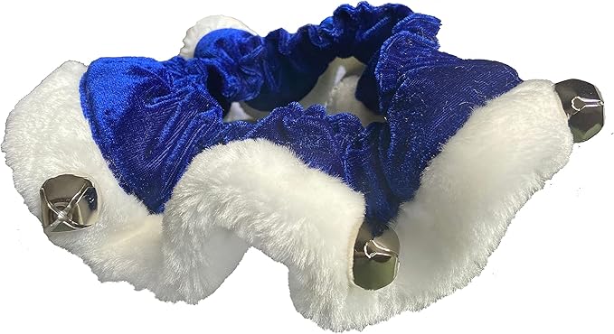 Huxley & Kent Ruff Pet Scrunchy | Hanukkah (Medium) | Festive Christmas/Holiday Neckwear for Dogs/Cats | Fun Stretchable Costume Accessory | Soft Collar with Bells