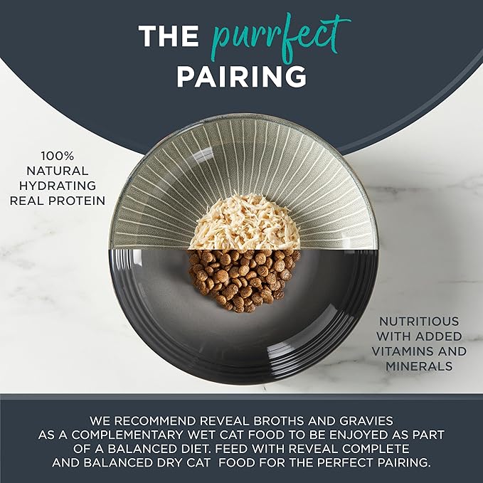 Reveal Natural Wet Cat Food, 24 Count, Grain Free, Limited Ingredient Canned Food for Cats, Chicken Breast with Cheese in Broth, 2.47 oz Cans