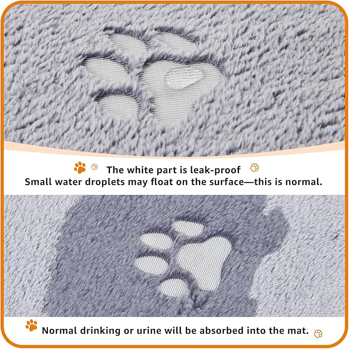 LOOBANI Washable Pee Pads for Dogs, Reusable Pee Pads for Dog Mat Puppy Pads Training Pads Non Slip Whelping Pad for Dog Playpen, Crate, Car, Grey 2 Pack 48 x 48 in