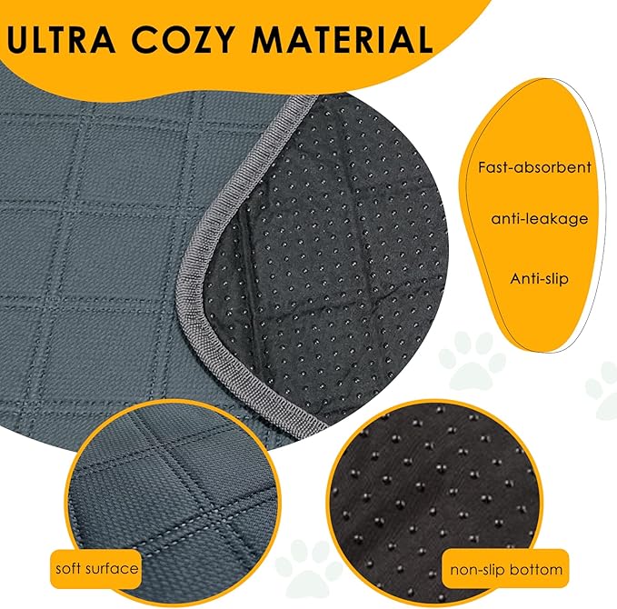 4 Pack Guinea Pig Cage Liners Washable Guinea Pig Bedding Reusable Waterproof Super Absorbent Guinea Pig Pee Pads Anti Slip Mat for Small Animals Rabbit Hamster Rat -28 x 14 Inch