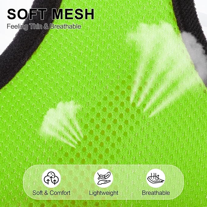 BINGPET No Pull Dog Harness,Soft Mesh Breathable All Weather Vest Harness,Safety Protection Design Durable Adjustable Step-in Easy Walk Dog Harness for Small Medium Large Dogs(Green,L)