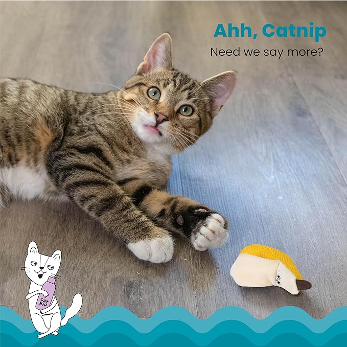 Catstages Dental Banana Cat Toy with Catnip, Interactive Chew for Healthy Teeth and Gums, Engages Hunting Instincts, Durable Indoor Play for Cats, Yellow