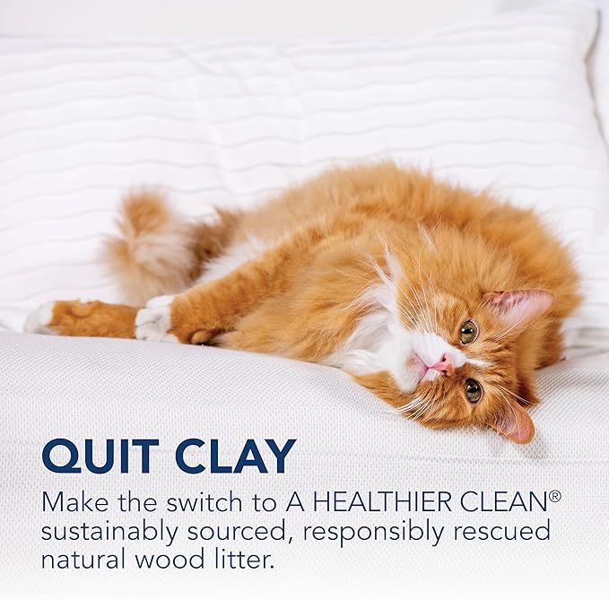 ökocat Less Mess Low Tracking Wood Clumping Cat Litter Mini- Pellets, Unscented, 27.5 pounds XL - Natural Ingredients, Stops Odor, Clumps Solid, 99% Dust Free, Great for Long-Hair Breeds