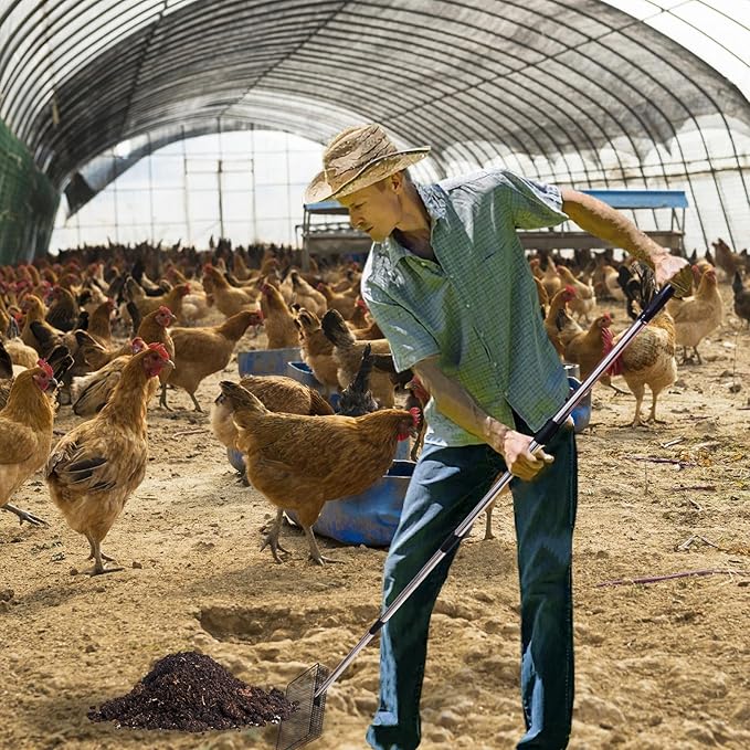 Chicken Coop Accessories, Metal Chicken Coop Pooper Scooper, Chicken Poop Scooper, Metal Litter Scoop, Poop Scooper for Chicken Coop, Chicken Coop Cleaning Tools