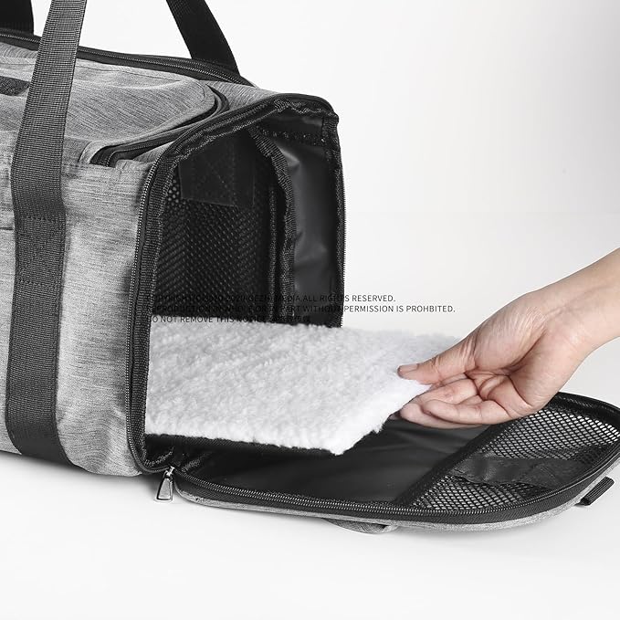 Pet Carrier Bag for Small Medium Cats Dogs Puppies up to 26 Lbs,Steel Frame Dog Carrier,pricacy-Oriented cat Carrier,Collapsible pet Carrier for Easy Storage (Black, Large:20.9"X12.6"X12.6")