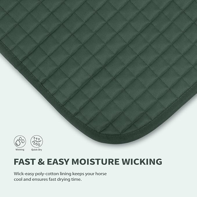 Tackmore Western Saddle Pad Adjustable with Side Pockets and Foam Inserts Shock-Absorbing Riding Pad