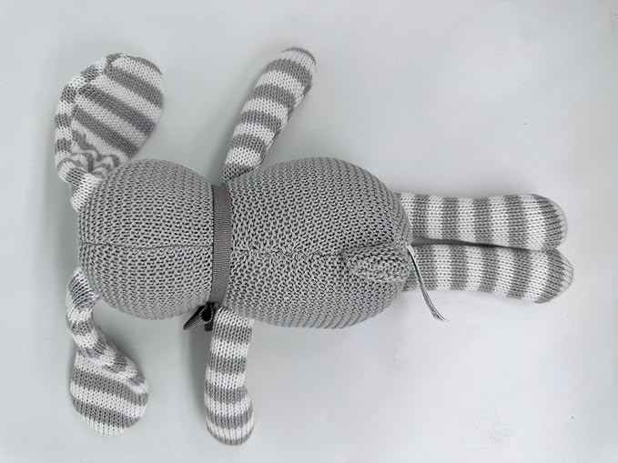 Organic Baby Toys Grey Bunny Rabbit Stuffed Animal 7.1"