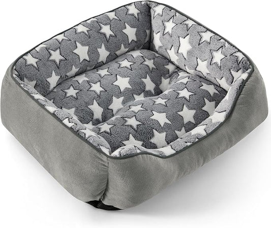 SIWA MARY Large Dog Bed, Rectangle XL, Washable, Non-Slip Dark Grey (35"x25"x9")