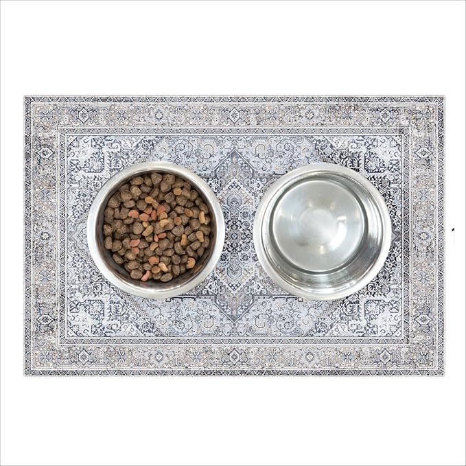 LOVEWAG Washable Dog Pee Pads, 24" x 16", Waterproof, Non-Slip, Super Absorbent, Reusable Machine-Washable, 2-Pack (Silvered Blue)