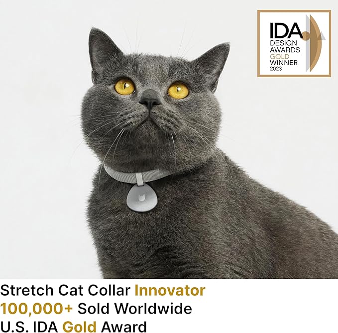 Safety Cat Collar and ID Tag Set, Elastic Quick Release Non Breakaway Collar, Personalized Aluminum Engraved Pet Name Tag, Lightweight for Kitten Small Large Cats (Midnight Black-M, Pocket)