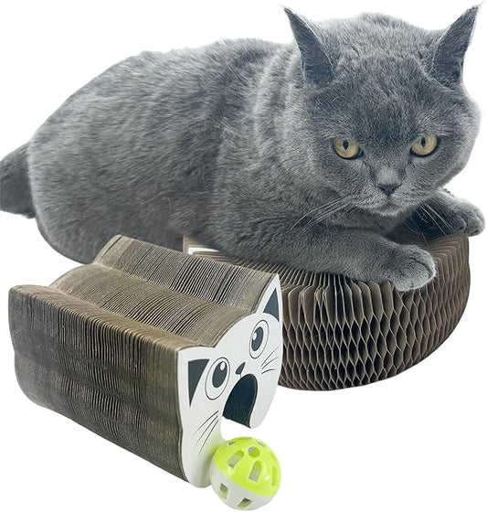 Interactive Scratching Board for Playful Kitties Magic Accordion Cat Scratching Post, Fun Cat Toys for Indoor Cats 1Pack