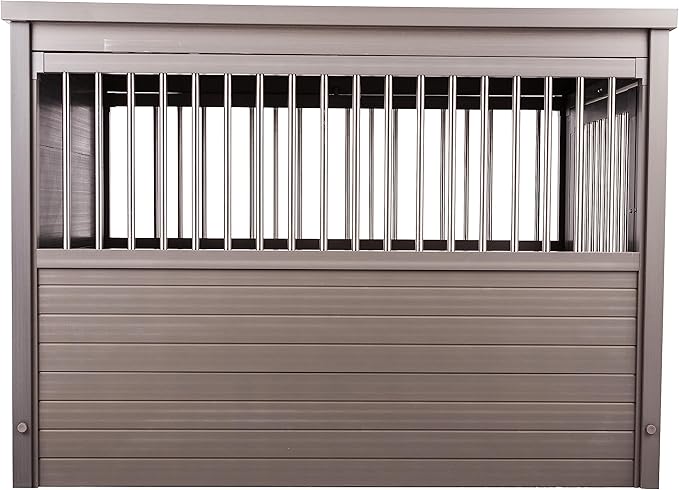 New Age Pet ECOFLEX Dog Crate End Table - Furniture-Style Pet Crate for Crate Trained Dogs - Stainless Steel Tubing & a Latched Closure - 10 Year Manufacturer's Warranty