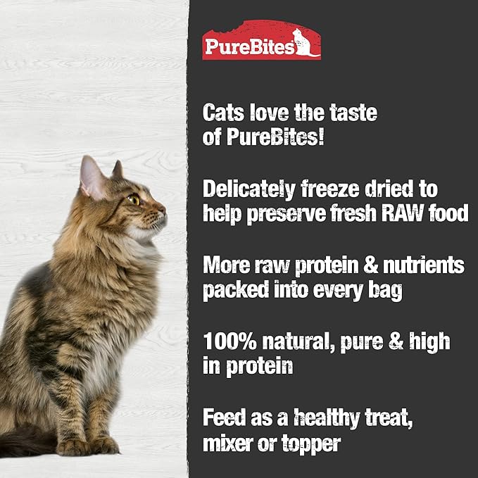 PureBites Chicken Freeze Dried Cat Treats, 1 Ingredient, Made in USA, 5.5oz