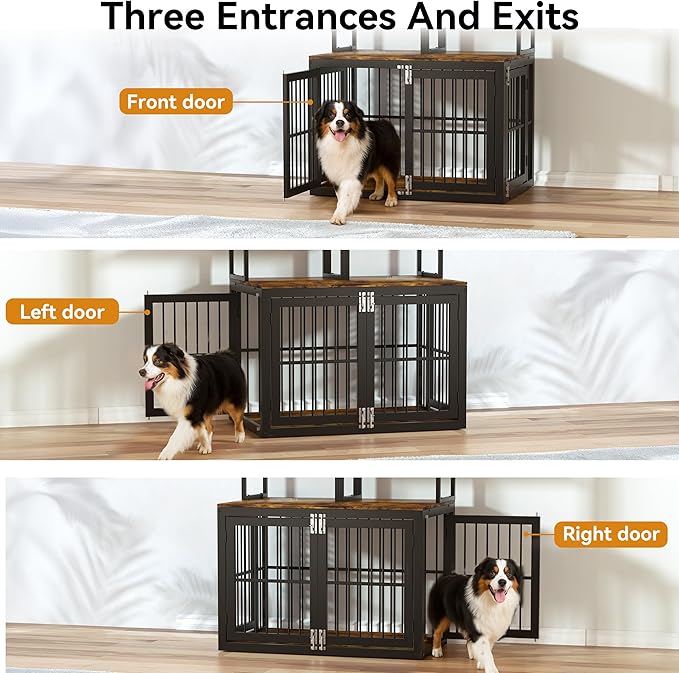 Large Dog Crate Furniture with Storage Heavy Duty Dog Crate Furniture Large Breed Extra Large Dogs Cage