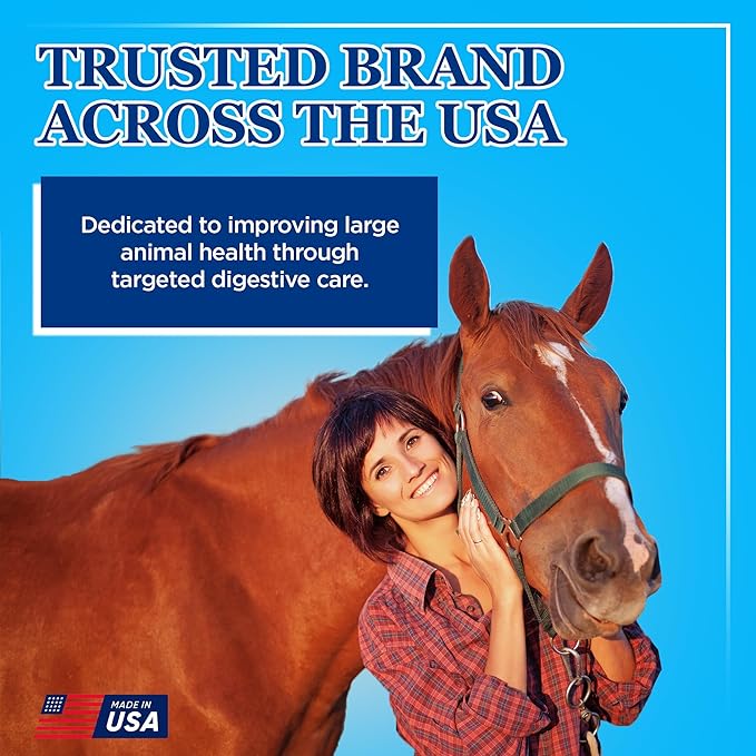 Equerry's Large Animal Probiotic | Supplements for Gut Health and Nutrient Absorption | Probiotics and Digestive enzymes for Horses, Cows, Goats, Sheep, Pigs, 160 Feedings (20lbs) for 1000 lb Animal