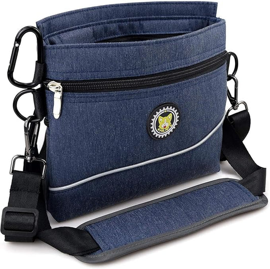 Viklluyr Dog Treat Pouch Bag with Magnetic Closure, Dog Food Carrier with Removable Inner Pocket, Perfect Dog Training Bag for Agility Training - Including Carabiner
