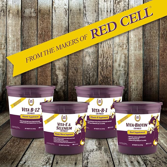 Horse Health Vita Biotin Crumbles horse hoof Supplement, Helps maintain healthy, sound hooves and strong hoof walls, 3 lbs., 48 day supply