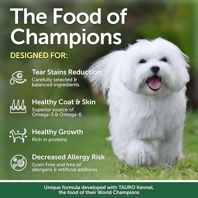 Nature's Protection Superior Care White Dogs Grain-Free Dry Dog Food - High Protein, Tear Stain Dog Food for Small & Mini Breeds Light Coated Adult Dogs, Fresh Pet Meal, White Fish, 22 lb