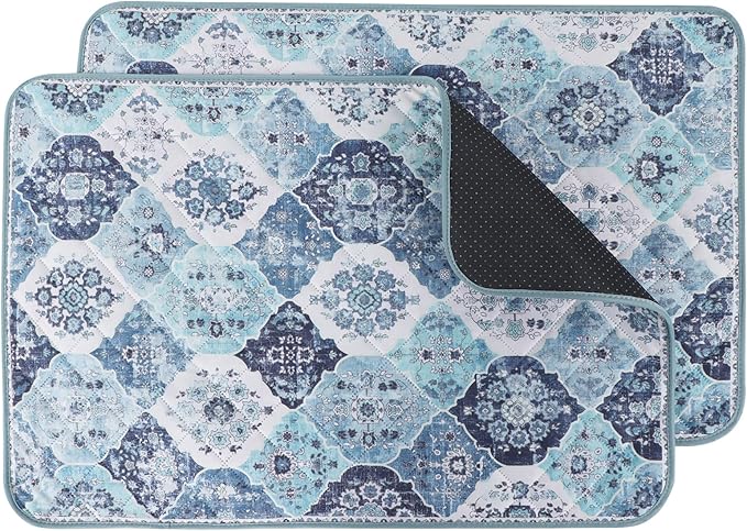 IEUUMLER Washable Pee Pads for Dogs, 2 Pack Reusable Non-Slip Grip, Super Absorbent Waterproof Puppy Pads for Potty Training, Playpen, Crate, Whelping Box EU011 (Blue, 36" x 41")