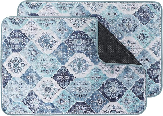 IEUUMLER Washable Pee Pads for Dogs, 2 Pack Reusable Pee Pads for Dogs Non-Slip Grip, Super Absorbent Waterproof Puppy Pads for Potty Training, Playpen, Crate, Whelping Box EU011 (Blue,41" x 41")