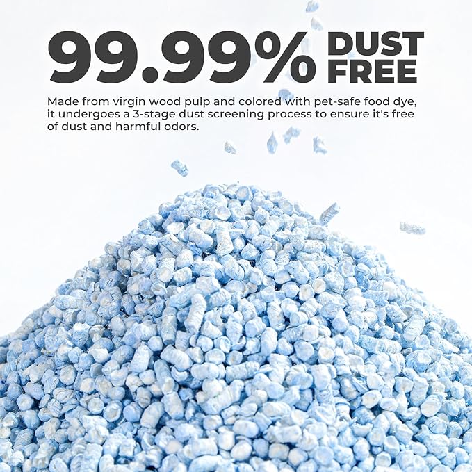 mini&moe Rabbit Litter Paper Pellet Bedding: Hamster Bedding Odor Control & Moisture Absorbent Natural Paper Pellet Bedding - for Small Animal Guinea Pigs,Rabbits Bedding 1.98lb