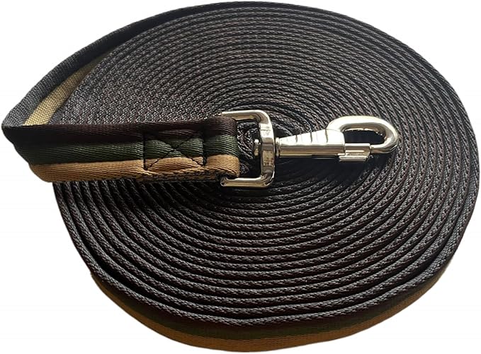 Premium Horse Training Lunge Line with Alloy Trigger Buckle for Accurate Equestrian Training of 26 Foot (8 Meters)