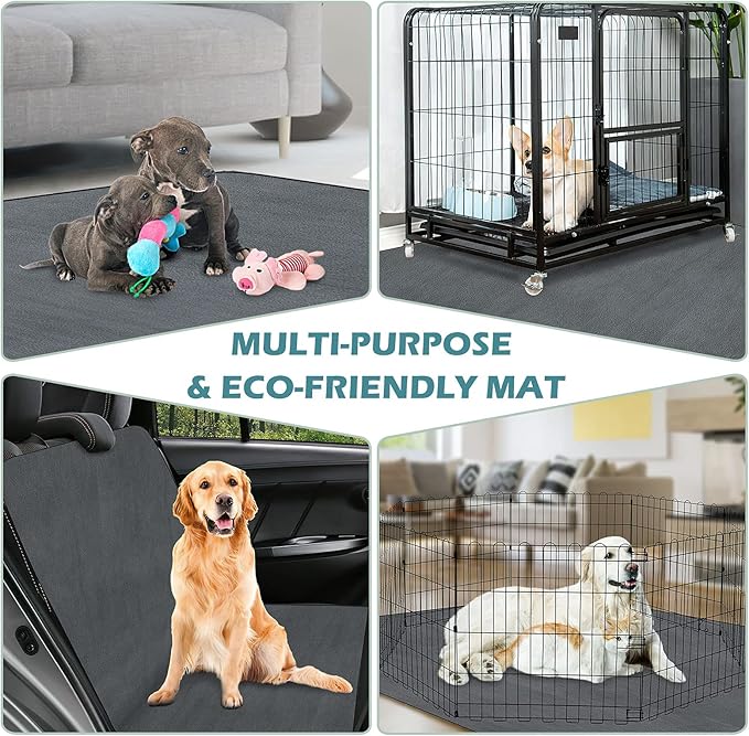 INVENHO Washable Pee Pads for Dogs 72"x72" Reusable Dog Pads Extra Large Upgrade Non-Slip Dog Pee Pads Heavy Absorbency Puppy Pee Pads Quick Dry Whelping Pads/Waterproof Puppy Training Pad