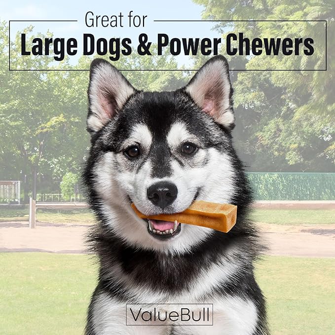 ValueBull Himalayan Yak Cheese Dog Chews, Extra Large, 25 ct Bulk Pack - Long Lasting for Aggressive Chewers, All Natural, Healthy & Safe, Low Odor Nepal Yak Milk Chews