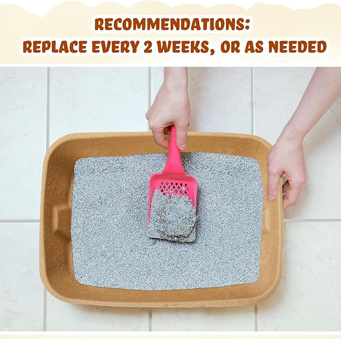 Tessco 5 Pack Small Disposable Litter Box Kitten Disposable Cat Litter Tray 16.1 x 11.2 x 3.7 Inch Paper Box for Indoor Outdoor Small Animals Cat, Hamster, Guinea Pig, Mice, Bunny and More